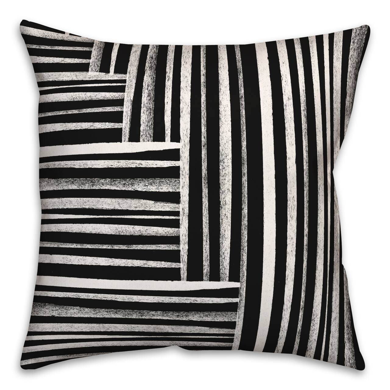 Distressed Lines Pattern 18" x 18" Throw Pillow